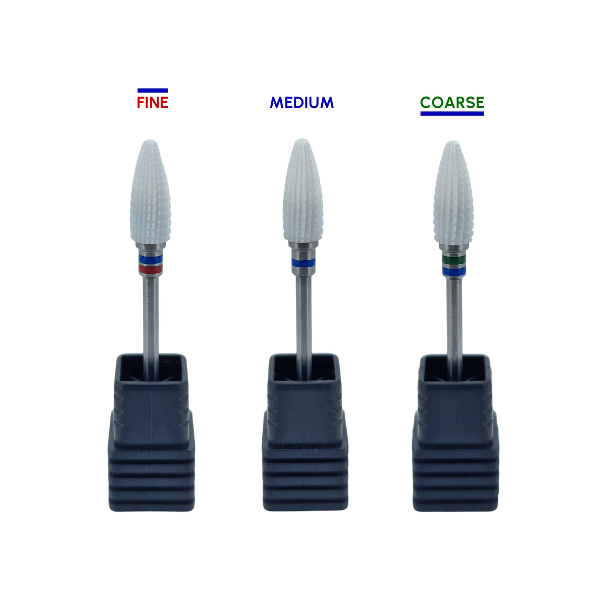 Shape It Up Ceramic Milling Bit Ball Spiral Cut Fine Red Blue (Manicure Pedicure)