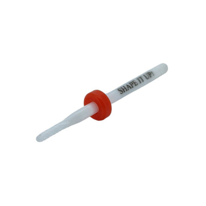 Shape It Up Ceramic Nail Drill Bit Narrow Round Cylinder Fine Red (Manicure Pedicure)