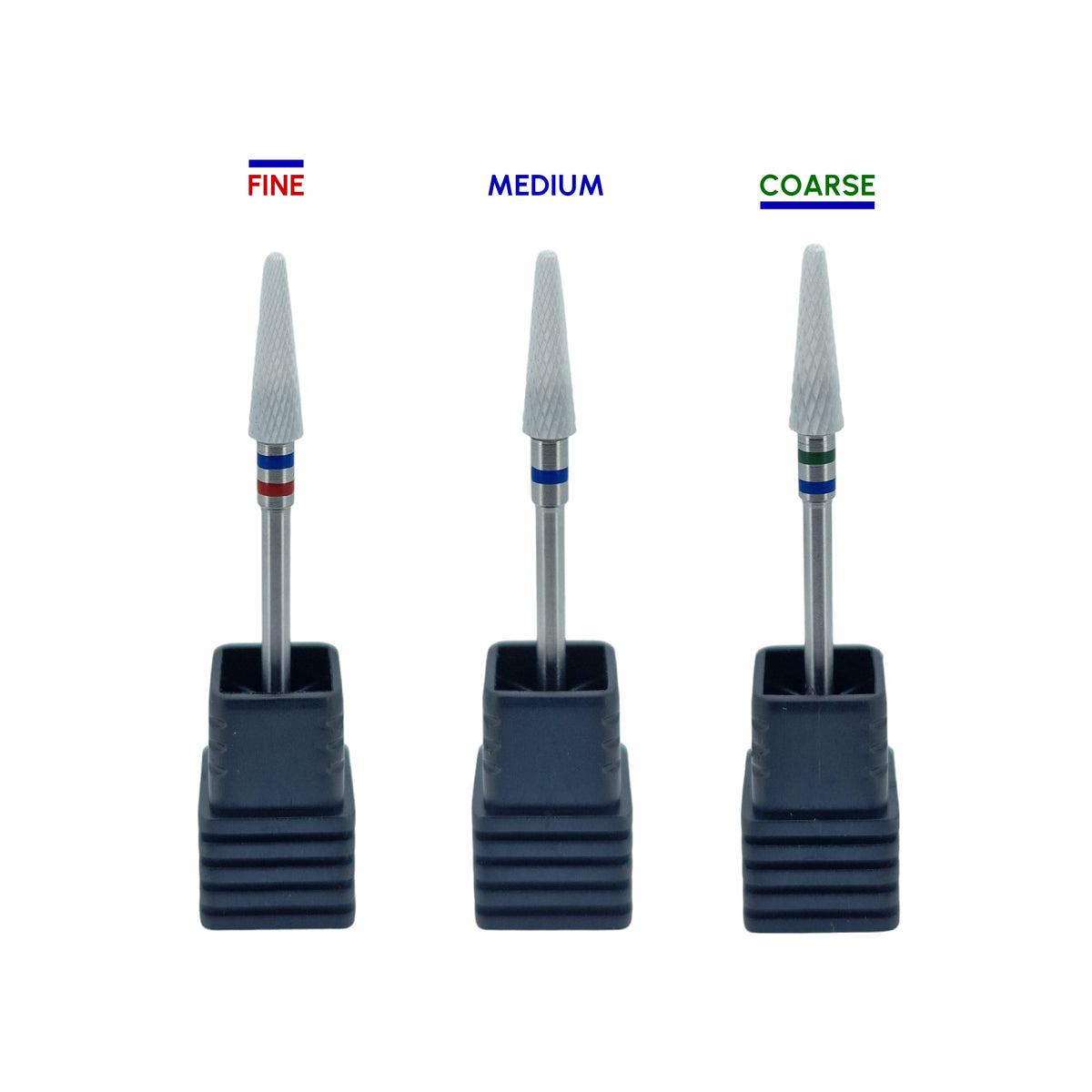 Shape It Up Ceramic Milling Bit Slim Rounded Cone Medium Blue (Manicure Pedicure)