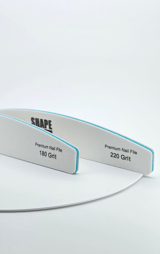 Shape It Up Premium Half Moon Nail File 180/220 (10 pieces)