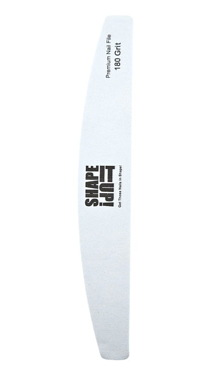 Shape It Up Premium Half Moon Nail File 180/220 (10 pieces)