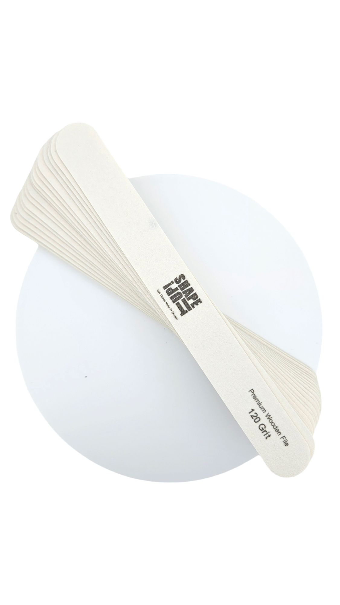 Shape It Up Premium Wooden Thin Straight File 120/180 (20 pieces)