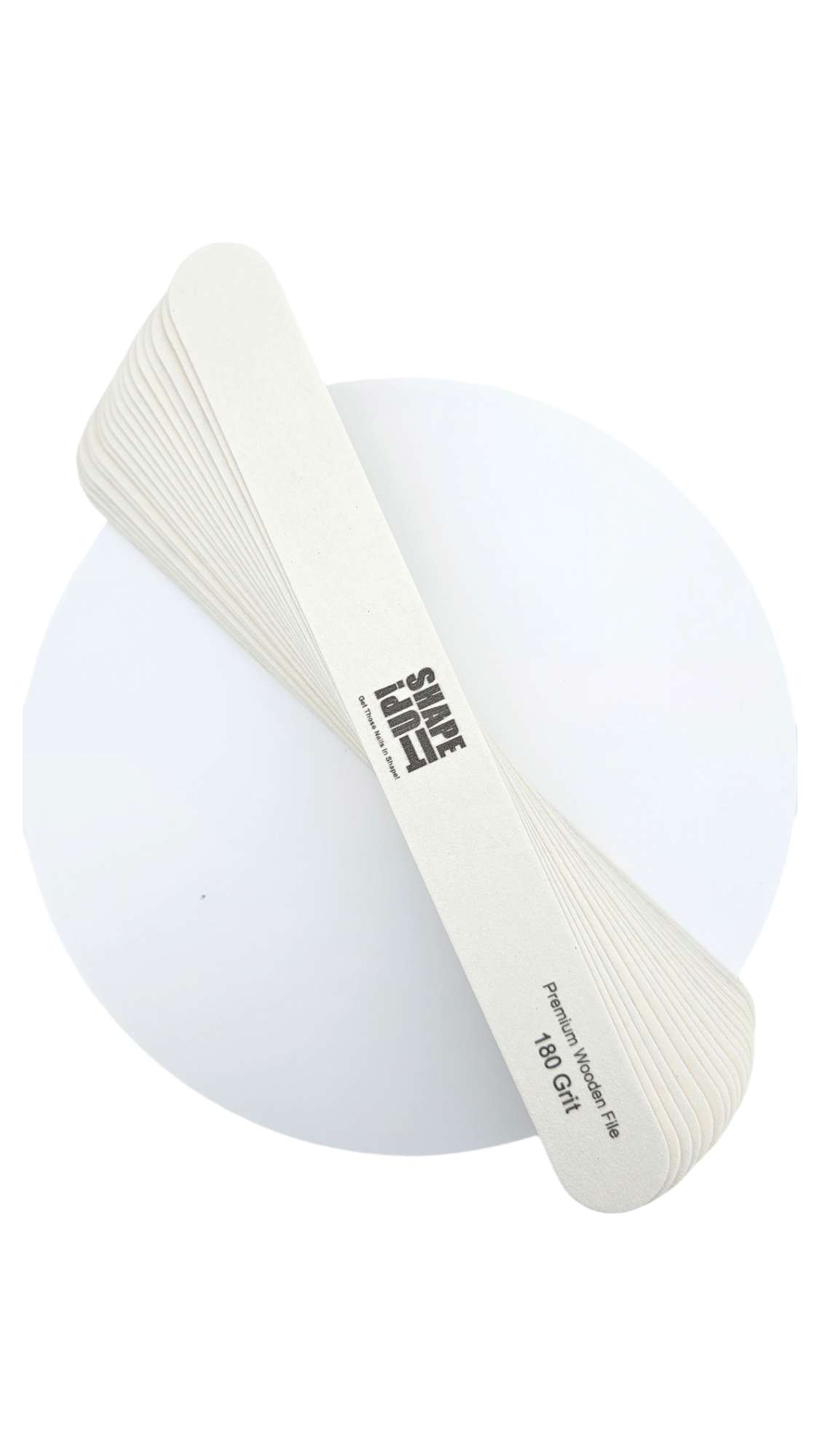 Shape It Up Premium Wooden Thin Straight File 120/180 (20 pieces)