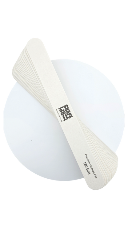 Shape It Up Premium Wooden Thin Straight File 120/180 (20 pieces)