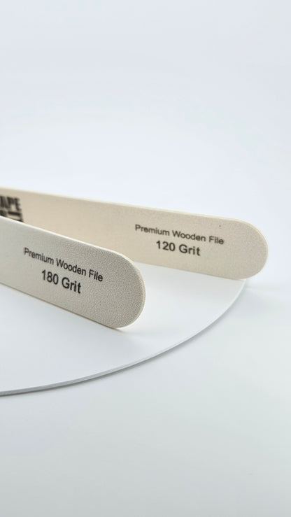 Shape It Up Premium Wooden Thin Straight File 120/180 (20 pieces)