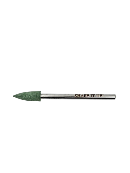 Shape It Up Silicone Polishing Milling Bit Cone Medium Green