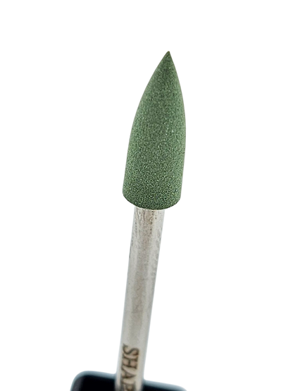 Shape It Up Silicone Polishing Milling Bit Cone Medium Green