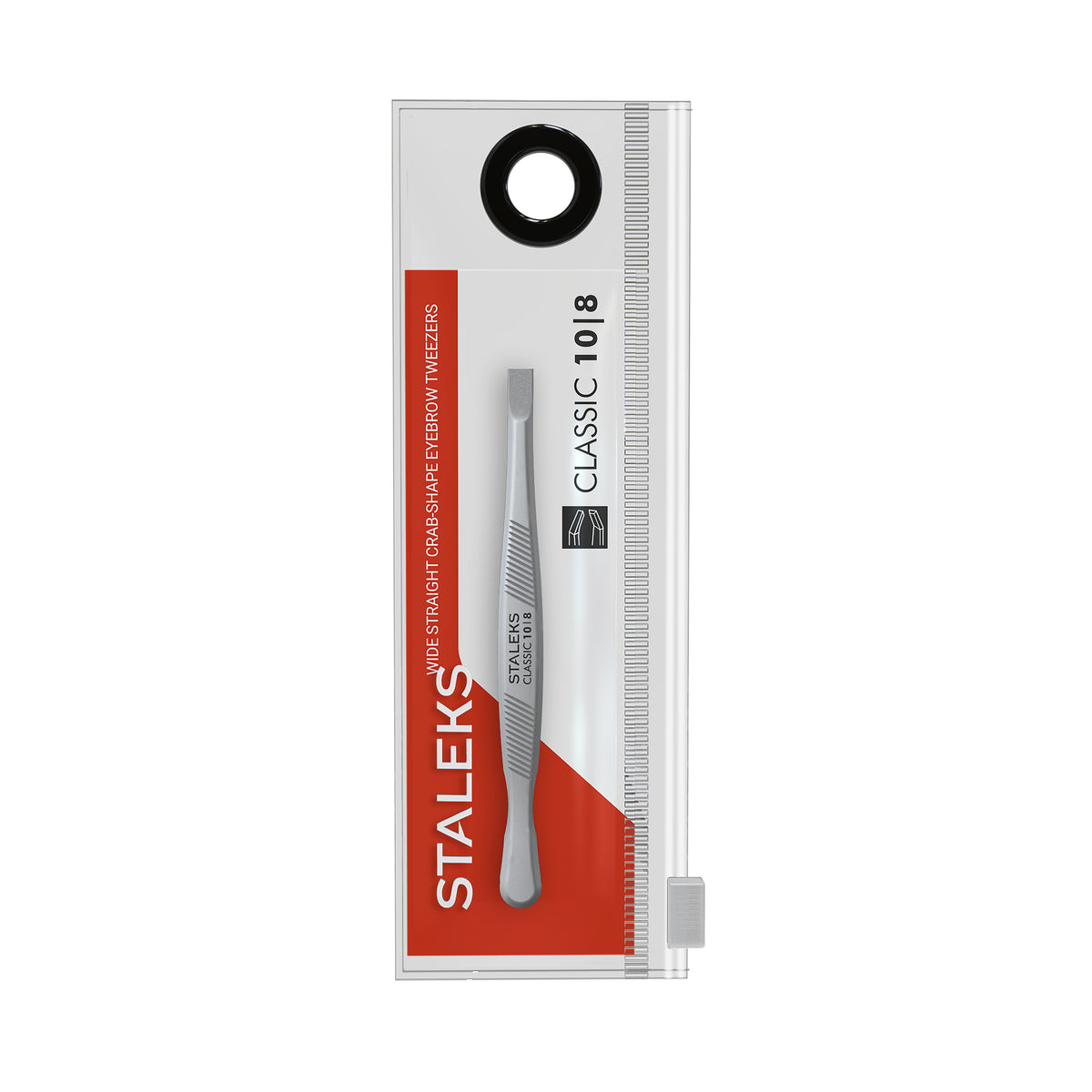 Staleks Eyebrow Tweezers Classic 10 Type 8 Breed Recht (TC-10/8)