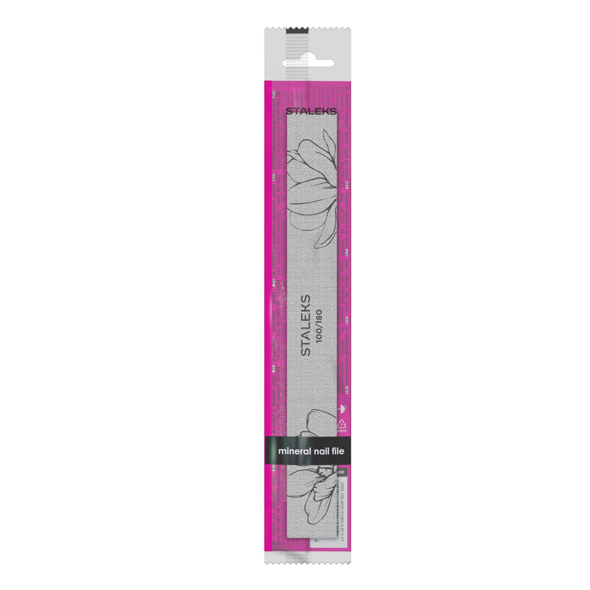 Staleks Straight Mineral Nail File Expert 20 100/180 Grit (NFE-20-100/180)