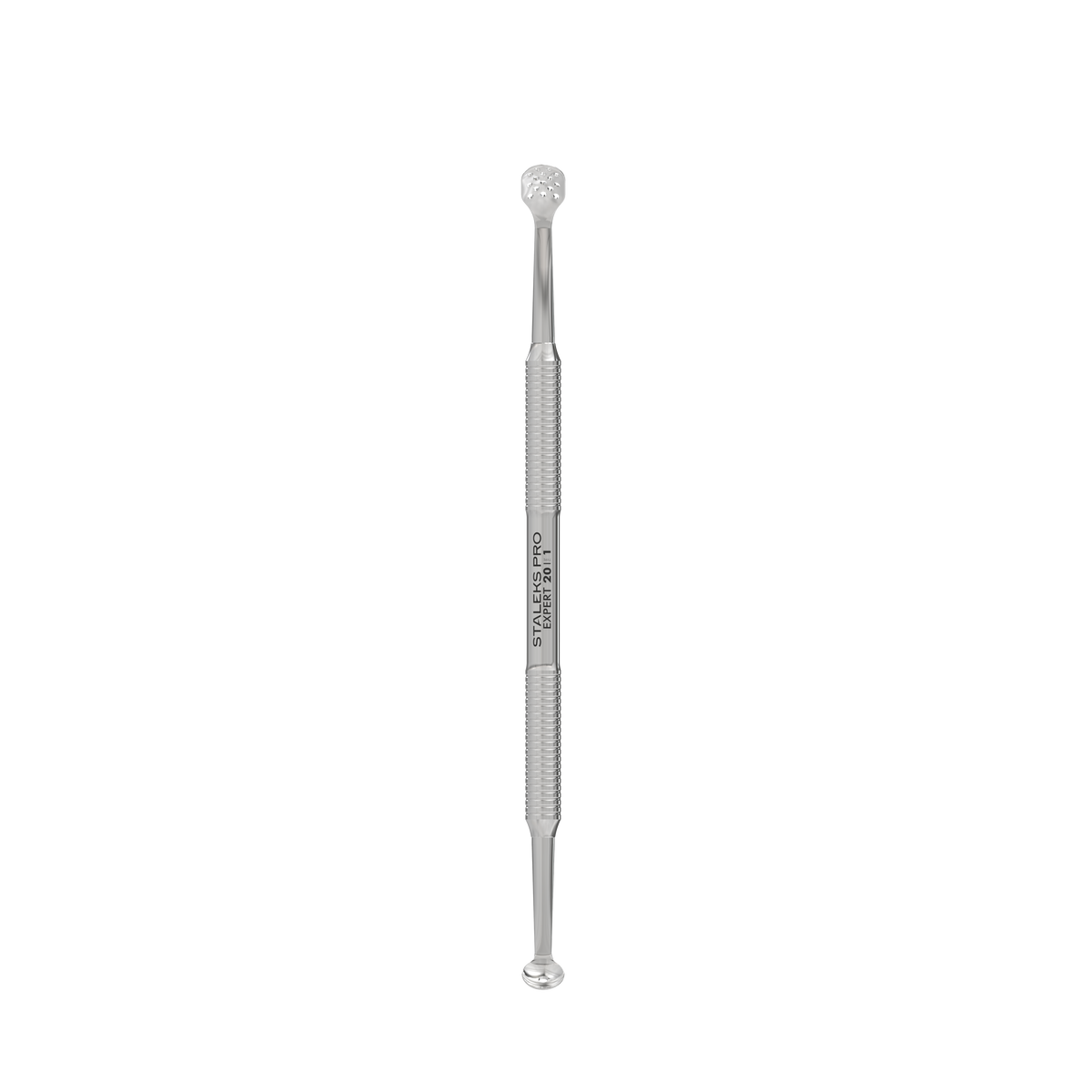 Staleks Double-Sided Cosmetic Uno & Oval With Holes Spoon Expert 20 Type 1 (ZE-20/1)