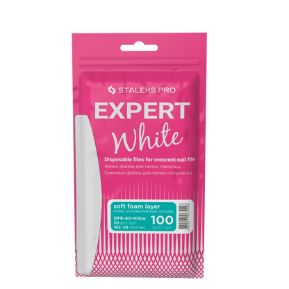 Staleks Pro Expert 40 Disposable Files Half Moon With Foam 30 pcs (DFE-40 series)