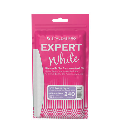 Staleks Pro Expert 40 Disposable Files Half Moon With Foam 30 pcs (DFE-40 series)