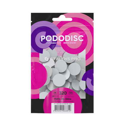 Staleks Soft Base Refill Pads For Pododisc M White (50 pc) (PDFS-20-series)
