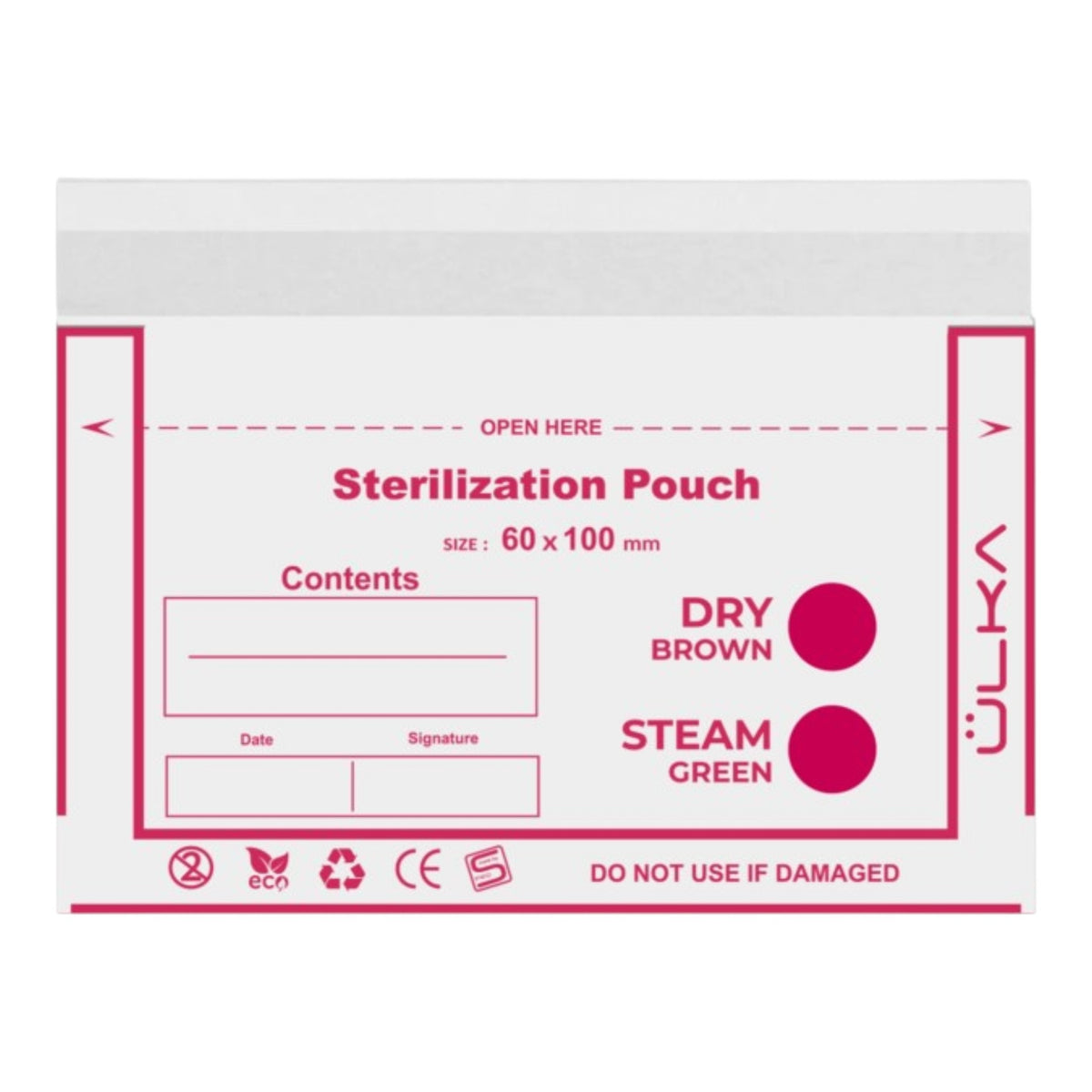 Ulka Sterilization Pouches (60x100 mm)