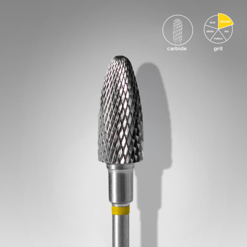 Staleks Carbide Nail Drill Bit Corn Yellow 6.0mm (FT90Y060/14)