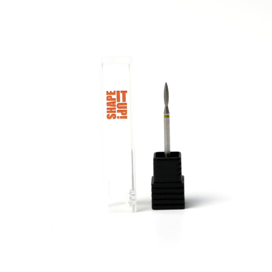 Shape It Up Diamond Frees Bit Long Sharp Flame 2.0mm Yellow (Manicure Pedicure)