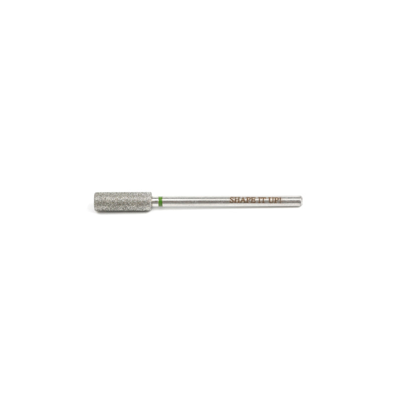Shape It Up Diamond Frees Bit Long Wide Cylinder Flat Top 4.0 mm Green (Manicure Pedicure)