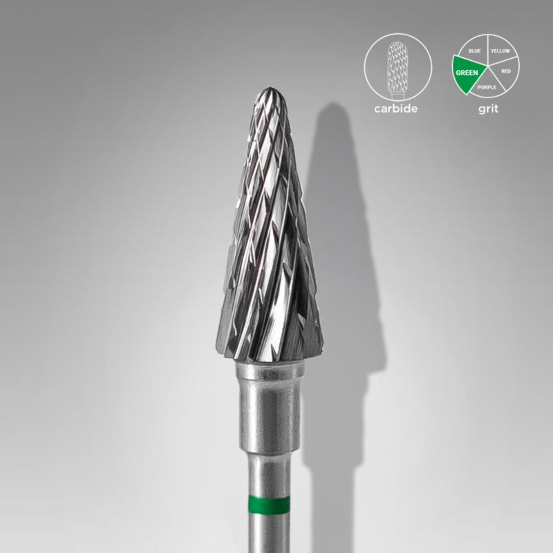 Staleks Carbide Nail Drill Bit Pointy Cone Green 6.0mm (FT71G060/14)