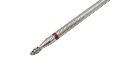 Shape It Up Frees Bit Carbide Bullet Cuticle Clean Bit Red (Manicure Pedicure)