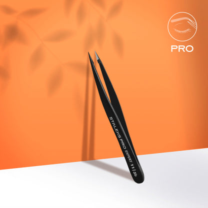 Staleks Pro Eyebrow Tweezers Expert 11 Type 5b Point (TE-11/5b)