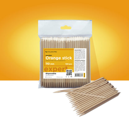 Staleks Pro Wooden Cuticle Pushers 110 mm 100 Pieces (DOS-30-100)