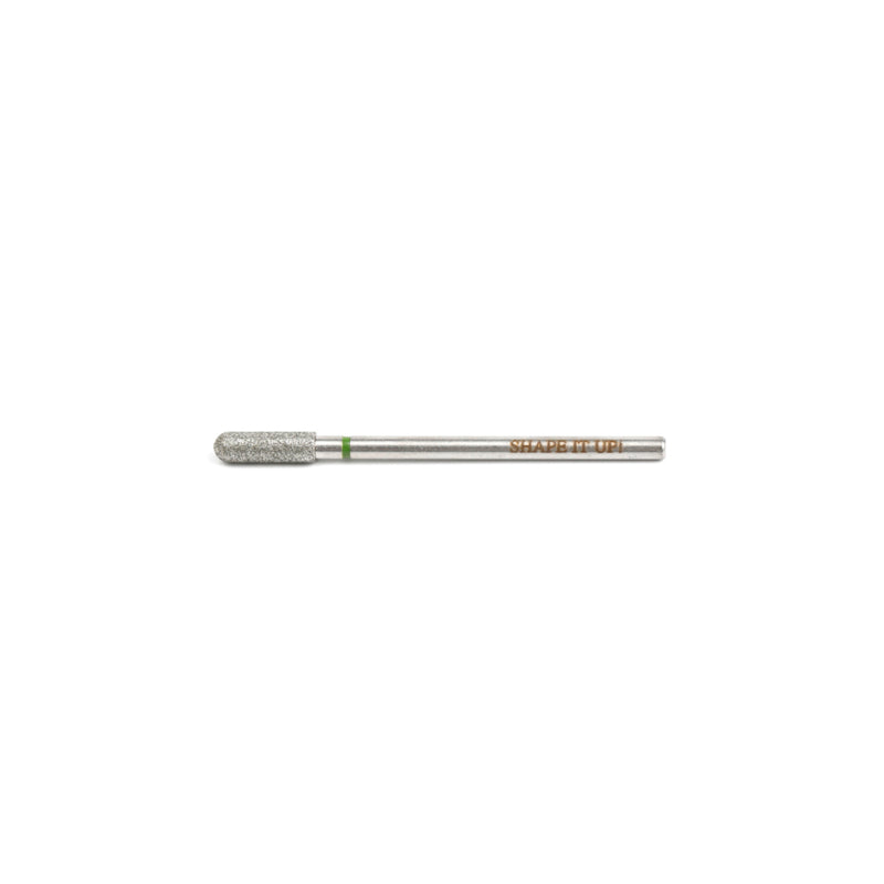 Shape It Up Diamond Frees Bit Long Cylinder Rounded 3.0 mm Green (Manicure Pedicure)