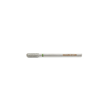 Shape It Up Diamond Frees Bit Long Cylinder Rounded 3.0 mm Green (Manicure Pedicure)