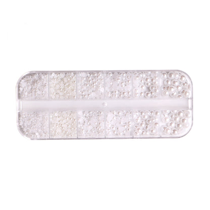 Colortone Flatback Pearls White