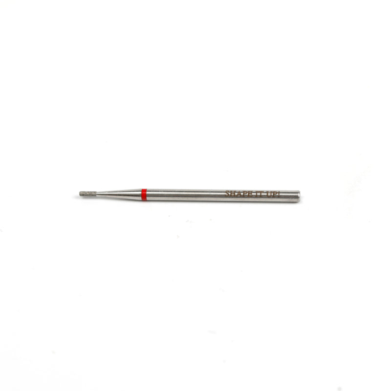 Shape It Up Diamond Frees Bit Narrow Cylinder Flat Top 1.0mm Red (Manicure Pedicure)