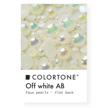 Colortone Flatback Pearls Off White AB
