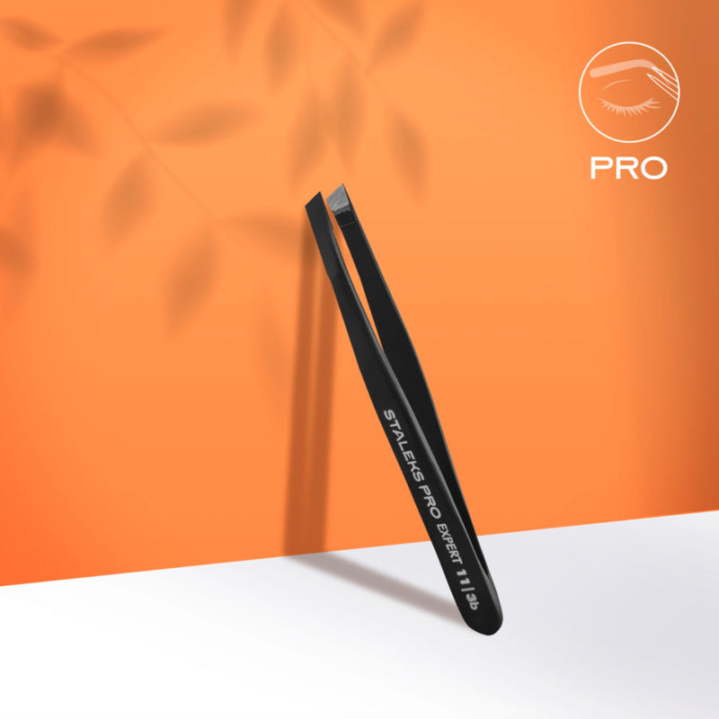 Staleks Pro Eyebrow Tweezers Expert 11 Type 3b Wide Slanted (TE-11/3b)