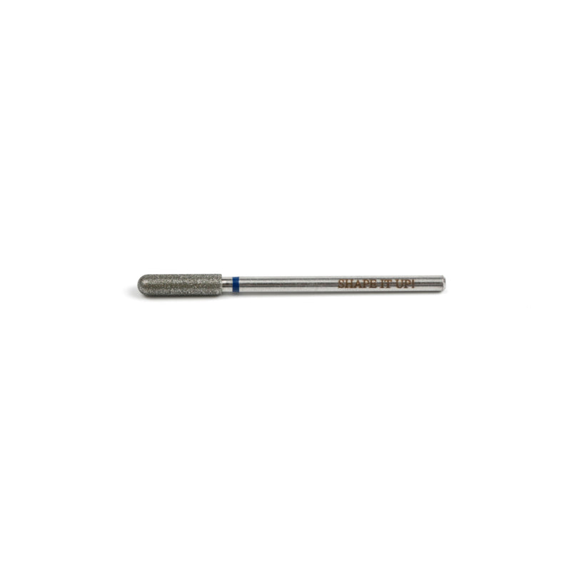 Shape It Up Diamond Frees Bit Long Cylinder Rounded 3.0 mm Blue (Manicure Pedicure)