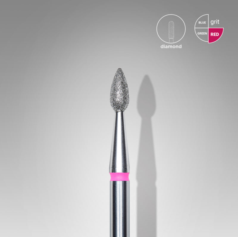 Staleks Diamond Bit Drop Red 2.3mm (Manicure Pedicure) (FA40R023/5K)