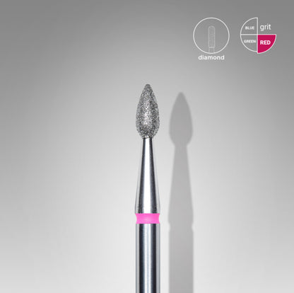Staleks Diamond Bit Drop Red 2.3mm (Manicure Pedicure) (FA40R023/5K)