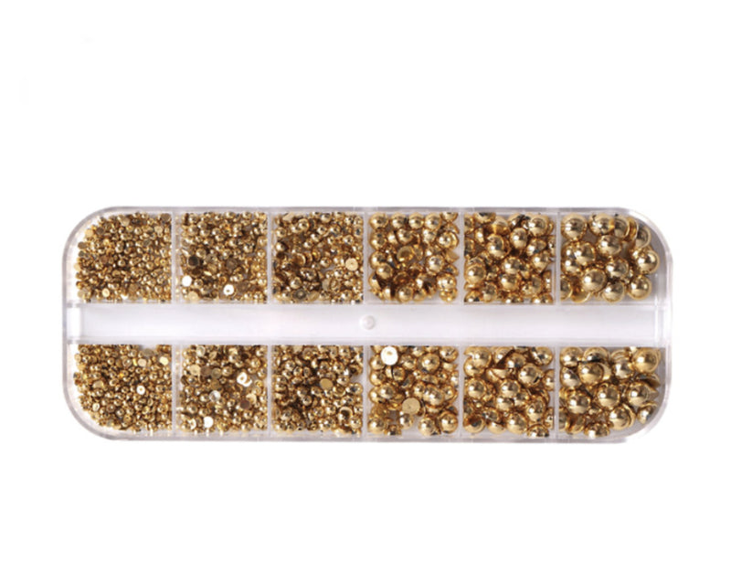 Colortone Flatback Pearls Gold