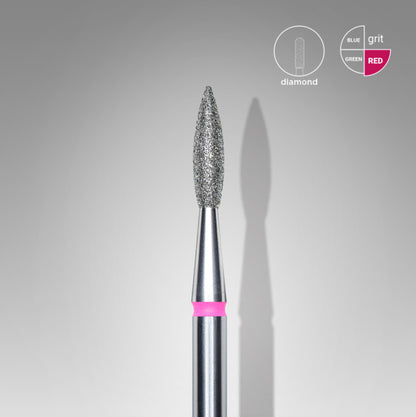 Staleks Diamond Bit Flame Sharp Red 2.1mm (Manicure Pedicure) (FA11R021/8K)